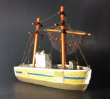 Vintage Highly Detailed Alaska Souvenir Small Fishing Boat Ship - Treasure Valley Antiques & Collectibles