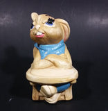 1975 Pepiware "Grumpy" Bunny Rabbit Baby Sitting in High Chair - England - Treasure Valley Antiques & Collectibles