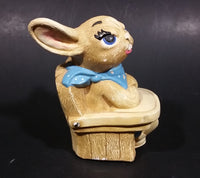 1975 Pepiware "Grumpy" Bunny Rabbit Baby Sitting in High Chair - England - Treasure Valley Antiques & Collectibles