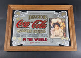 Vintage Coca-Cola Coke Wood Framed Mirror Advertising Sign 5¢ Cents 20" X 14" - Treasure Valley Antiques & Collectibles