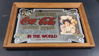 Vintage Coca-Cola Coke Wood Framed Mirror Advertising Sign 5¢ Cents 20" X 14" - Treasure Valley Antiques & Collectibles