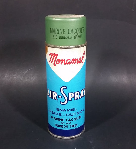 Vintage 1970s Monamel Air Spray Marine Lacquer 613 Johnson Green - Treasure Valley Antiques & Collectibles