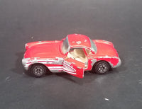 1980s Yatming Red 1957 Chevrolet Corvette w/ Opening Doors Diecast Toy Car No. 1079 - Treasure Valley Antiques & Collectibles