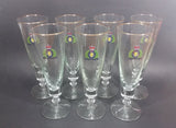 Vintage Rare 1960s or 1970s RCMP Crest 8 1/2" Tall Beer Pilsner Clear Glasses Set of 7 - Treasure Valley Antiques & Collectibles