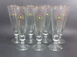 Vintage Rare 1960s or 1970s RCMP Crest 8 1/2" Tall Beer Pilsner Clear Glasses Set of 7 - Treasure Valley Antiques & Collectibles