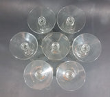 Vintage Rare 1960s or 1970s RCMP Crest 8 1/2" Tall Beer Pilsner Clear Glasses Set of 7 - Treasure Valley Antiques & Collectibles