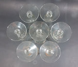 Vintage Rare 1960s or 1970s RCMP Crest 8 1/2" Tall Beer Pilsner Clear Glasses Set of 7 - Treasure Valley Antiques & Collectibles