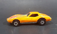 Rare 1989 Hot Wheels Orange w/ Red Flames Chevrolet Corvette Stingray Die Cast Toy Car Vehicle