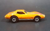 Rare 1989 Hot Wheels Orange w/ Red Flames Chevrolet Corvette Stingray Die Cast Toy Car Vehicle