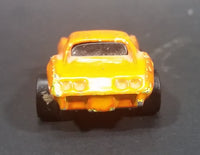 Rare 1989 Hot Wheels Orange w/ Red Flames Chevrolet Corvette Stingray Die Cast Toy Car Vehicle