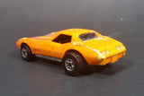 Rare 1989 Hot Wheels Orange w/ Red Flames Chevrolet Corvette Stingray Die Cast Toy Car Vehicle