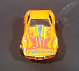 Rare 1989 Hot Wheels Orange w/ Red Flames Chevrolet Corvette Stingray Die Cast Toy Car Vehicle