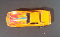 Rare 1989 Hot Wheels Orange w/ Red Flames Chevrolet Corvette Stingray Die Cast Toy Car Vehicle