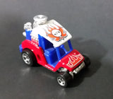 2000 Hot Wheels Tee'd Off Red and Purple with Orange Flames Golf Cart Hot Rod Die Cast Toy Car - Treasure Valley Antiques & Collectibles