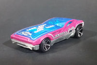 2009 Hot Wheels Bye Focal II Pink Blue Chrome Die Cast Toy Car w/ 5 Spoke Wheels - Treasure Valley Antiques & Collectibles