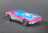 2009 Hot Wheels Bye Focal II Pink Blue Chrome Die Cast Toy Car w/ 5 Spoke Wheels - Treasure Valley Antiques & Collectibles