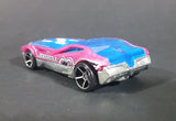 2009 Hot Wheels Bye Focal II Pink Blue Chrome Die Cast Toy Car w/ 5 Spoke Wheels - Treasure Valley Antiques & Collectibles