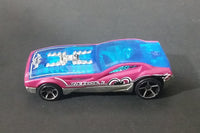 2009 Hot Wheels Bye Focal II Pink Blue Chrome Die Cast Toy Car w/ 5 Spoke Wheels - Treasure Valley Antiques & Collectibles