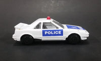 1980s Zee Zylmex Toyota MR2 White and Blue Police Car No. D81 Emergency Die Cast Toy Vehicle - Treasure Valley Antiques & Collectibles