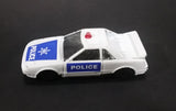 1980s Zee Zylmex Toyota MR2 White and Blue Police Car No. D81 Emergency Die Cast Toy Vehicle - Treasure Valley Antiques & Collectibles