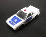 1980s Zee Zylmex Toyota MR2 White and Blue Police Car No. D81 Emergency Die Cast Toy Vehicle - Treasure Valley Antiques & Collectibles