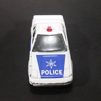 1980s Zee Zylmex Toyota MR2 White and Blue Police Car No. D81 Emergency Die Cast Toy Vehicle - Treasure Valley Antiques & Collectibles