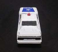 1980s Zee Zylmex Toyota MR2 White and Blue Police Car No. D81 Emergency Die Cast Toy Vehicle - Treasure Valley Antiques & Collectibles