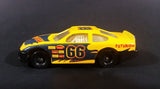 1980s Unknown Brand #66 Stock Car "Futurism" No. 8106 Yellow Die Cast Toy Race Car - Treasure Valley Antiques & Collectibles