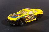 1980s Unknown Brand #66 Stock Car "Futurism" No. 8106 Yellow Die Cast Toy Race Car - Treasure Valley Antiques & Collectibles