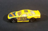 1980s Unknown Brand #66 Stock Car "Futurism" No. 8106 Yellow Die Cast Toy Race Car - Treasure Valley Antiques & Collectibles