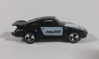 1989 Hot Wheels Porsche 930 Black and White Police Unit 7 Die Cast Toy Car - Treasure Valley Antiques & Collectibles