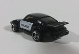 1989 Hot Wheels Porsche 930 Black and White Police Unit 7 Die Cast Toy Car - Treasure Valley Antiques & Collectibles