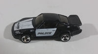 1989 Hot Wheels Porsche 930 Black and White Police Unit 7 Die Cast Toy Car - Treasure Valley Antiques & Collectibles