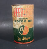 Vintage BA Peerless British American Premium Motor Oil 1 Imperial Quart Can - Treasure Valley Antiques & Collectibles