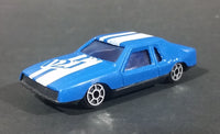 Marz Karz 1980s Ford Mustang 127 Blue with White Stripe Die Cast Toy Car Vehicle - Treasure Valley Antiques & Collectibles