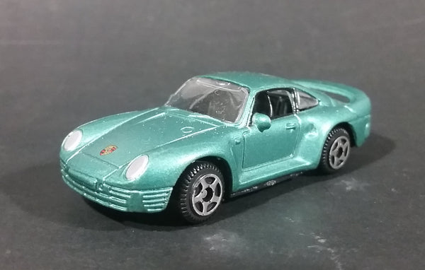 Motor Max Porsche 959 Green Teal Die Cast Toy Car Vehicle - 5 Spoke Wheels - Treasure Valley Antiques & Collectibles