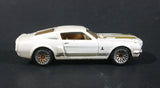 2013 Hot Wheels 1968 Ford Mustang Shelby GT 500 White w/ Black & Gold stripes Die Cast Toy Car - Treasure Valley Antiques & Collectibles