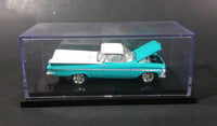 2003 Hot Wheels 1959 Chevrolet El Camino Turquoise & White Die Cast Toy Car In Display Case - Treasure Valley Antiques & Collectibles