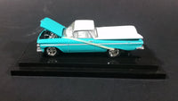 2003 Hot Wheels 1959 Chevrolet El Camino Turquoise & White Die Cast Toy Car In Display Case - Treasure Valley Antiques & Collectibles