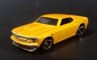 2007 Hot Wheels 1969 Ford Mustang Yellow No. 4/36 Die Cast Toy Muscle Car Vehicle - Treasure Valley Antiques & Collectibles