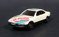 1980s Yatming BMW 850i Tan White Red M-Power Blue #4 Sport No. 804 Die Cast Toy Car - Treasure Valley Antiques & Collectibles