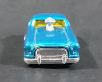 2009 Hot Wheels Metrorail 1950s Nash Metropolitan Metalflake Aqua Candy Blue Die Cast Toy Car