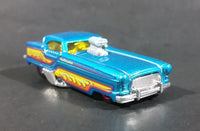 2009 Hot Wheels Metrorail 1950s Nash Metropolitan Metalflake Aqua Candy Blue Die Cast Toy Car