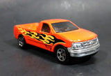 1996 Hot Wheels 1997 Ford F-150 Orange w/ Flames Die Cast Toy Pickup Truck Vehicle - Treasure Valley Antiques & Collectibles