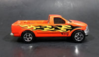 1996 Hot Wheels 1997 Ford F-150 Orange w/ Flames Die Cast Toy Pickup Truck Vehicle - Treasure Valley Antiques & Collectibles