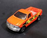 1996 Hot Wheels 1997 Ford F-150 Orange w/ Flames Die Cast Toy Pickup Truck Vehicle - Treasure Valley Antiques & Collectibles