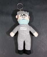 Collectible Souvenir Alcatraz Island Prison Prisoner 6 3/4" Soft Plush Key Chain Memorabilia - Treasure Valley Antiques & Collectibles