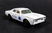 1980s Yatming Dodge Monaco White Rescue Die Cast Toy Car Emergency Vehicle - Treasure Valley Antiques & Collectibles