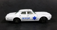 1980s Yatming Dodge Monaco White Rescue Die Cast Toy Car Emergency Vehicle - Treasure Valley Antiques & Collectibles