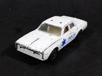 1980s Yatming Dodge Monaco White Rescue Die Cast Toy Car Emergency Vehicle - Treasure Valley Antiques & Collectibles